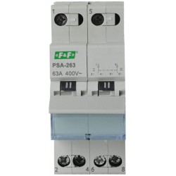 Переключатель на генератор I-0-II, 2 полюса, 63А, F&F PSA-263
